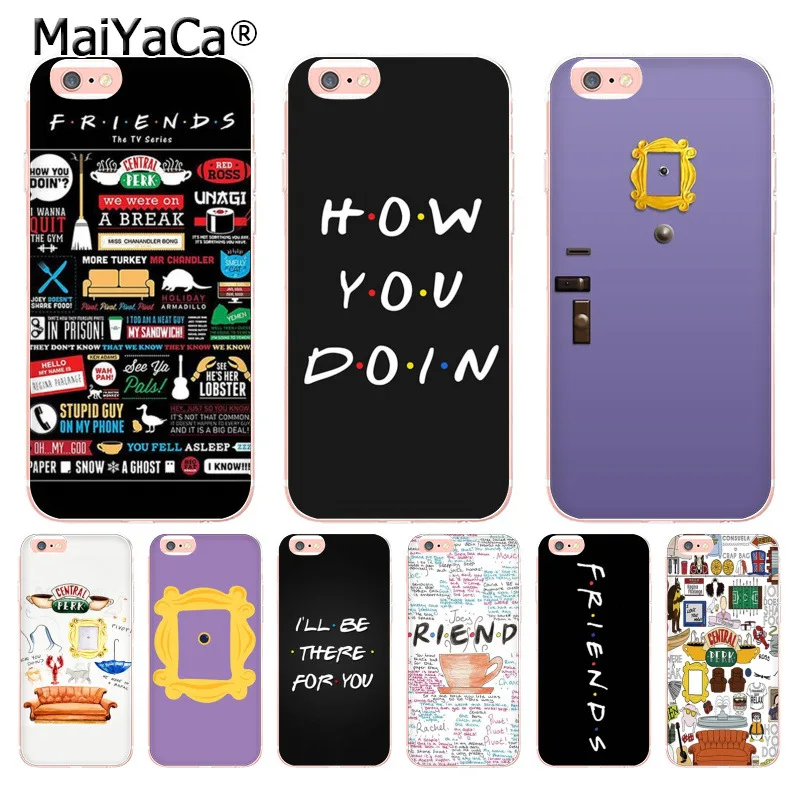 MaiYaCa amigos temporada TV Coque caja del teléfono de la cáscara del teléfono de Apple iPhone 8 7 6 6 S Plus X XS X XR XSMAX 5C 4 4S cubierta