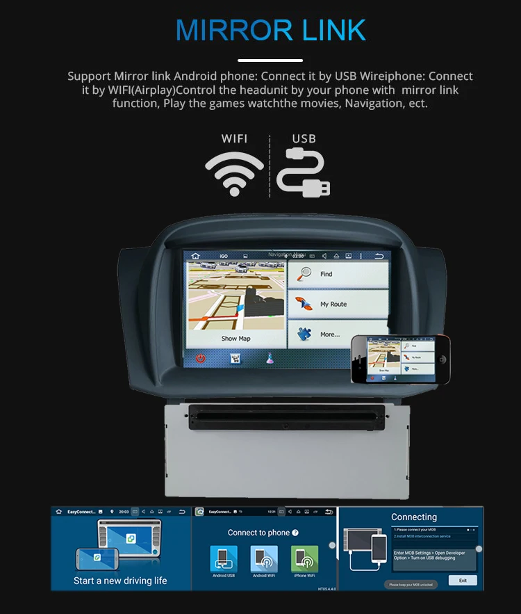 Cheap Quad Core Android 9.0 Car DVD player GPS Navigation In-dash Stereo Radio for Ford Fiesta 2008 2009 2010 2012 2013 2014 2015 2016 6