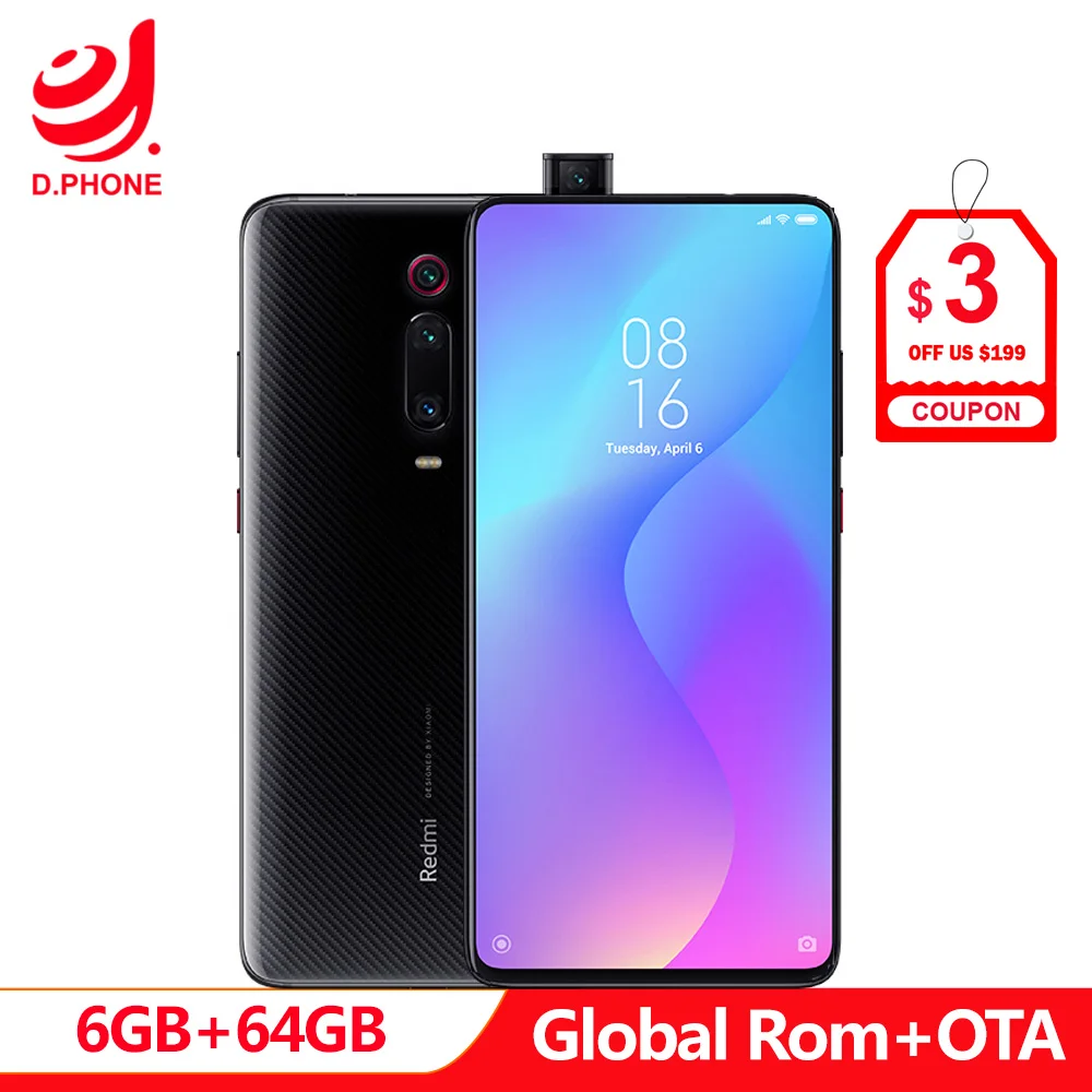 

Support OTA Global Rom Xiaomi Redmi K20 PRO 6GB 64GB Snapdragon 855 48MP Rear Camera Front Camera 4000mAh In Screen Recognition