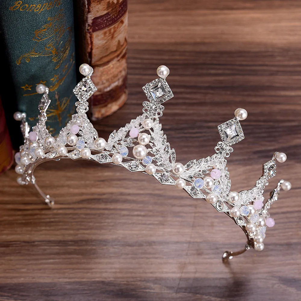1 PC Casamento Nupcial Pageant Rei Coroa Tiara de Strass Diamante Headpiece Jóias (5)