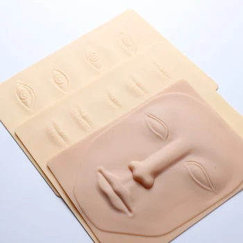 

3D Silicone Permanent Makeup Tattoo Training Practice Fake Skin Blank Eye Lips Face For Microblading Tattoo Machine Beginner