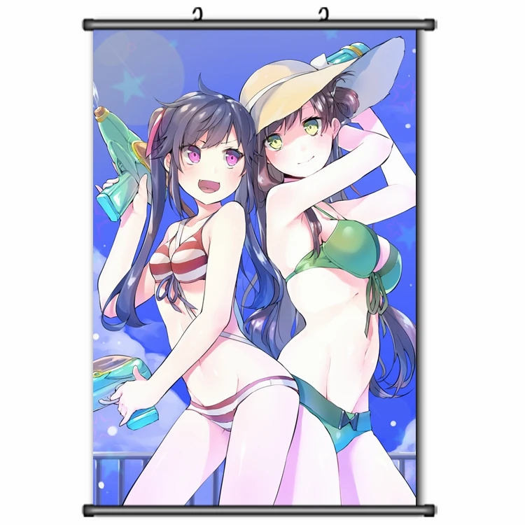 Японское аниме Gakkou Gurashi! Школа живи! Takeya Yuki & Ebisuzawa Куруми домашний декор настенная