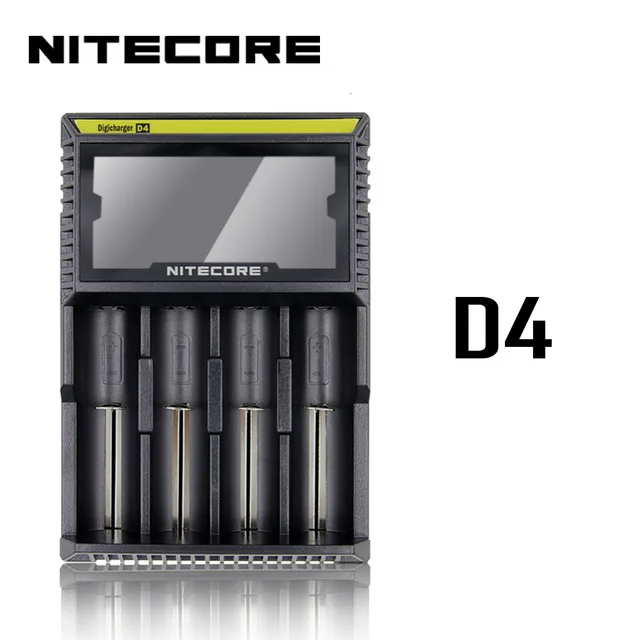 Оригинальное зарядное устройство Nitecore D4 D2 Digi Зарядное устройство ЖК-дисплей интеллигентая(ый) схема глобального страхования Li-Ion 18650 14500 16340 26650 Батарея Зарядное устройство - Цвет: Nitecore D4