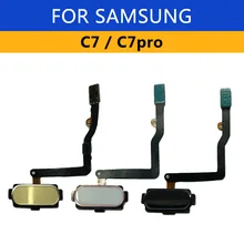 Главная Кнопка отпечатков пальцев сенсор гибкий кабель для Samsung Galaxy C7 C7 pro C7000 C7010 Замена