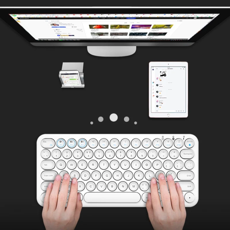 

Unique Mini Portable Wireless Bluetooth Keyboard For iPhone Mobile Phone Tablet iPad Laptop Desktop Mute Key keyboard