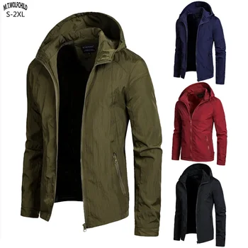 

Fashion 2019 New Europe and America hooded Mens jackets casual mens zipper cardigan coats spring autumn outerwear slim mens tops