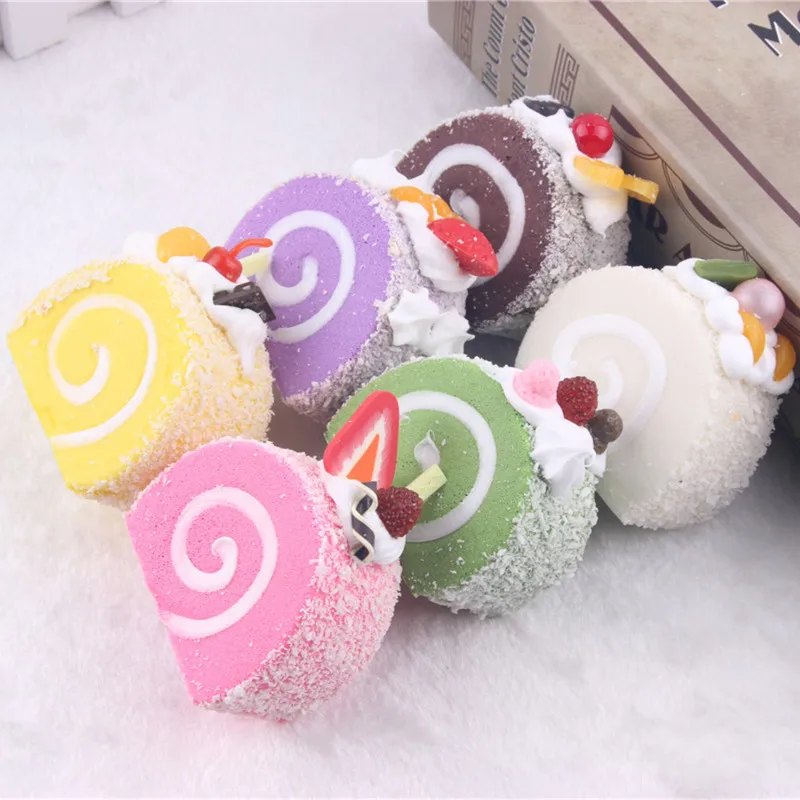 اسفنجي المعطرة السويسري لفة Squishies بطيء ارتفاع لينة ضغط محشوة اسفنجي الاطفال اللعب أحزمة هاتف المحمول هدايا مجموعات