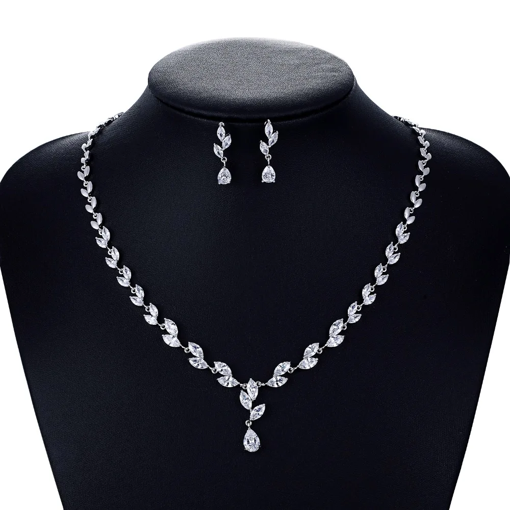 Buy Crystal CZ Cubic Zirconia Bridal Wedding Necklace