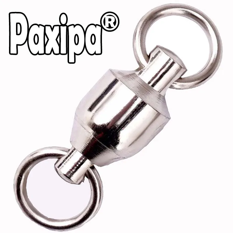 

10pcs Heavy Duty Ball Bearing Barrel Fishing Rolling Swivel Stainless Steel Connector Solid Ring Size 0 to 10