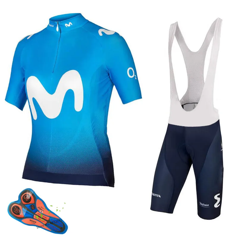 

2019 Movistar pro Team short-sleeved cycling Jersey suit bib roa ciclismo bicycle suit MTB bicycle Jersey uniform men's clothing