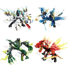 

moc compatible legoinglys ninjagoinglys dragon with weapons building blocks toys for children gifts