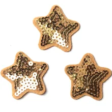 Bling Sequined Five Stars Diy Accessory Sequins Applique Patches For Clothing Iron-on Cloth Bag Dress Stickers Decoration Etc.