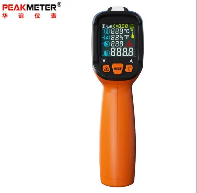 PEAKMETER PM6530A/PM6530B/PM6530C Ручной лазерный инфракрасный термометр Бесконтактный цифровой К-тип зонд Температурный пистолет 12004007