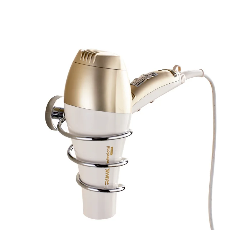 الذهب الحمام مجفف الشعر حامل ل مجفف المنزل منظمة والتخزين الحائط مجفف الشعر الفولاذ المقاوم للصدأ أو النحاس