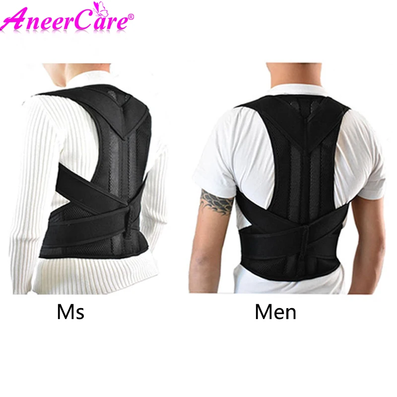 

Men and women back orthosis shoulder lumbar support spine support belt adjustable adult corset posture correction with body heal