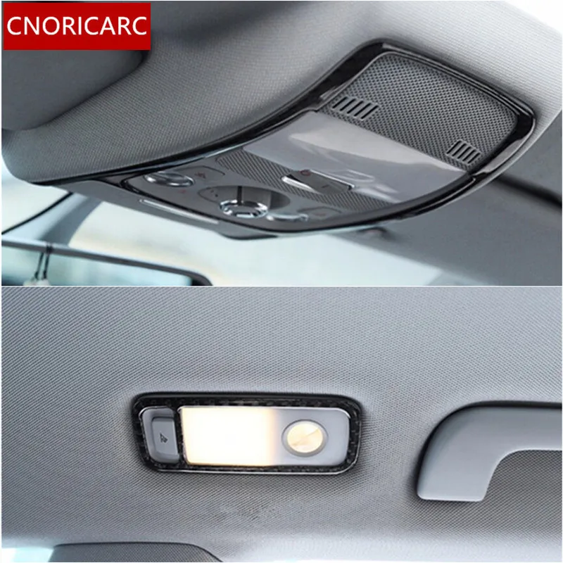 Cnoricarc Carbon Fiber Car Roof Reading Lamp Frame Decoration Cover