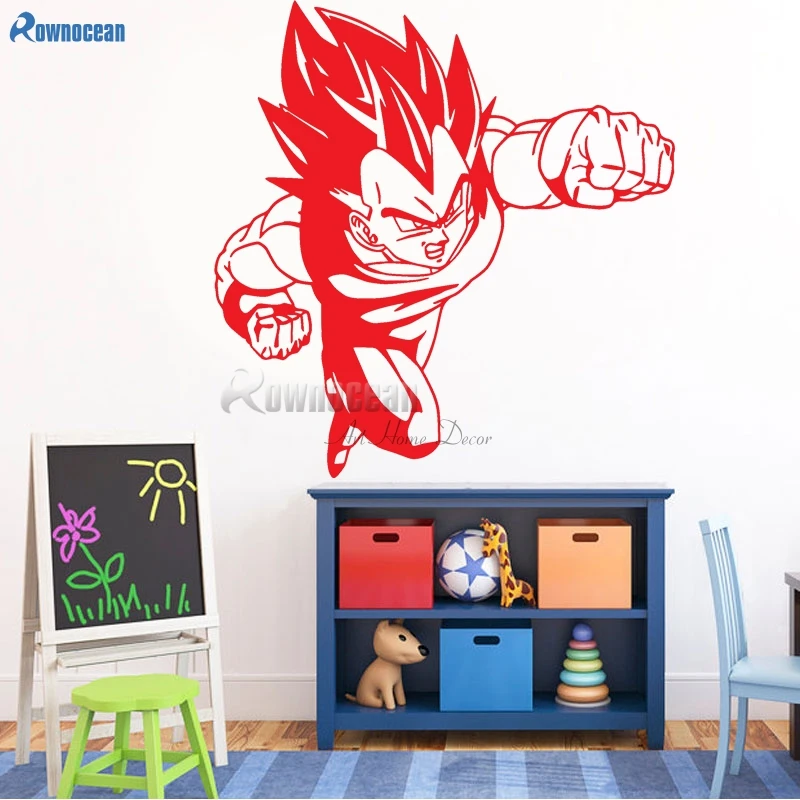 Vegeta Dragon Ball Z DBZ аниме настенное стекло автомобиля грузовика виниловая наклейка F714