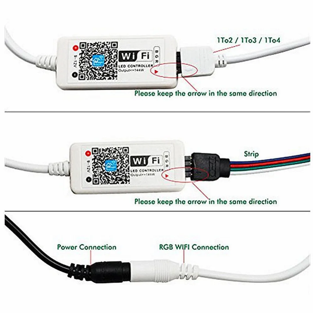 Мини контроллер для светодиодных лент с Wi Fi и поддержкой RGB|Контролеры RGB| |