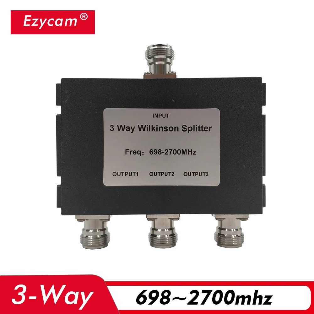 

Frequency 698~2700MHz 3-Way Power Splitter N-Female 1-3 Divider for 2G 3G 4G Mobile Signal Booster Cellphone Amplifier Repeater
