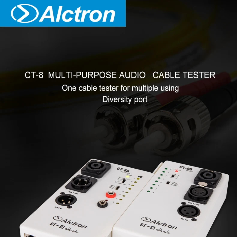 Alctron CT-8 многоцелевой тестер аудио кабеля, тест для разнесенного кабеля, использование в сцене или студии записи