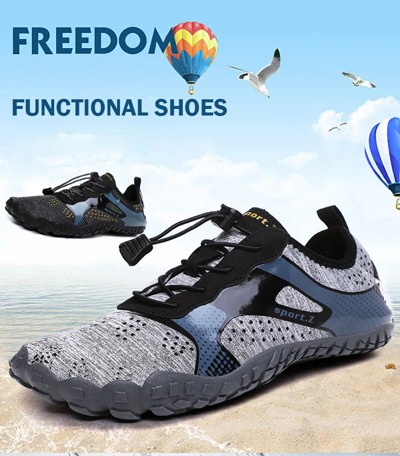ZSAUAN/унисекс; кроссовки; водонепроницаемая обувь; мужские летние пляжные сандалии; нескользящие дышащие шлепанцы с пятью пальцами; Прямая