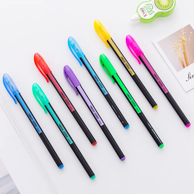 

Korea stationery creative 12/16/24/36/48 multi-color suit flash pen water chalk highlighter office learning painting color