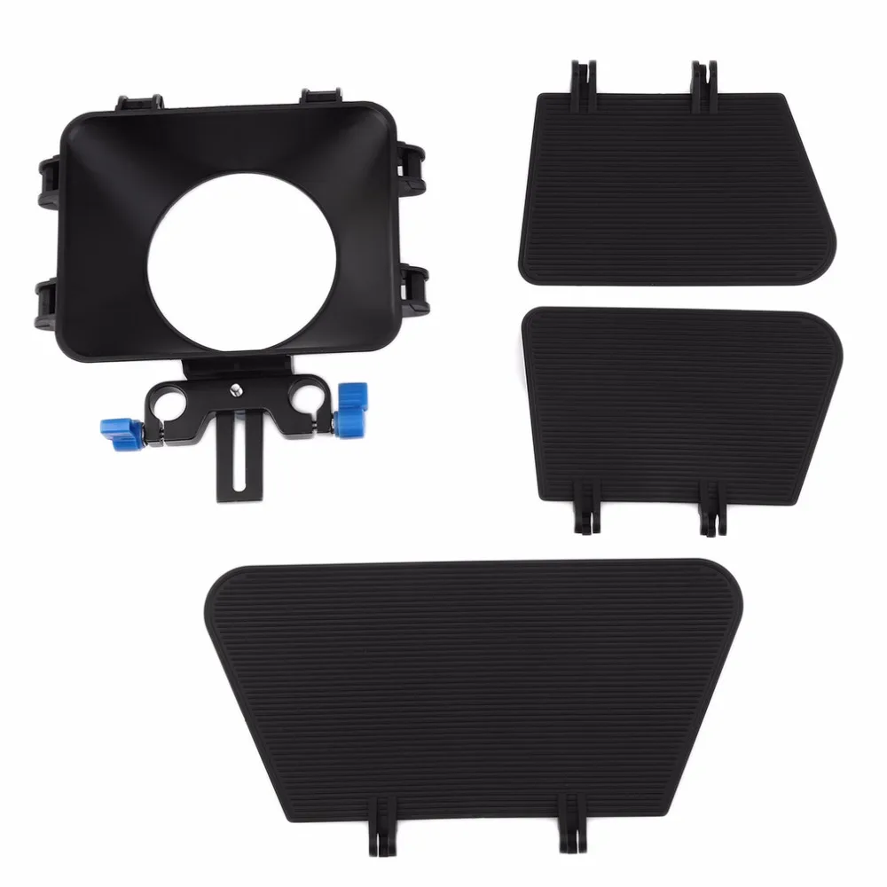 buy 2017 New DSLR Matte Box Sunshade for 15mm Rail Rod Support Follow Focus System Drop Shipping