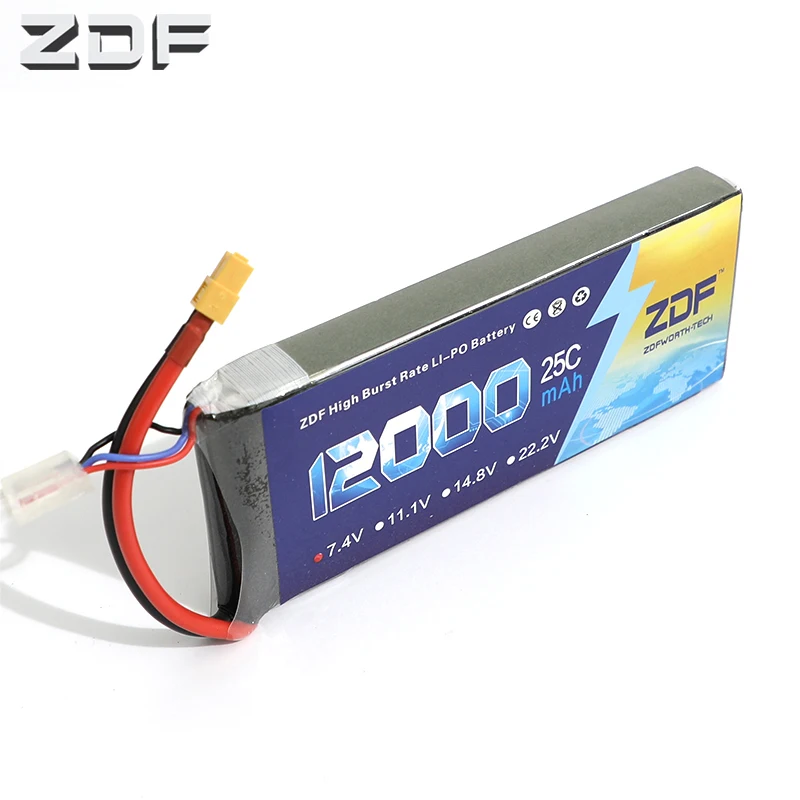 ZDF 12000mAh 7 4 V 2S 25C RC Lipo батарея для вертолета S1000 Дрон FPV UAV автомобиль Лодка | Игрушки и