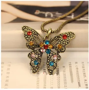 Order $10 Free shipping Butterfly Necklace Metal necklace Holiday gifts Accessories | Украшения и аксессуары