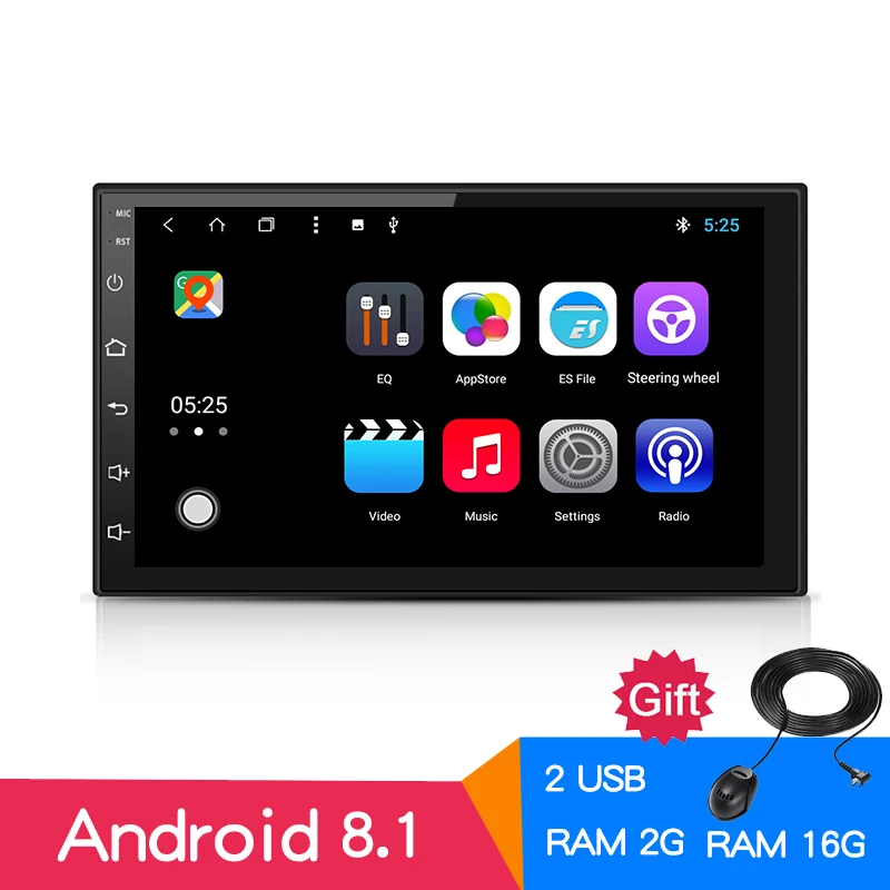 

7 inch Android 8.0 2G+16G Universal Octa Core 2Din car Multimedia Autoradio touch no dvd Car Audio Stereo With GPS WiFi BT Radio