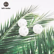 Let's make – cloches de noël blanches 24mm, 20 pièces, fabrication de bruit, jouets de remplacement, boule de hochet creuse, offre spéciale 
