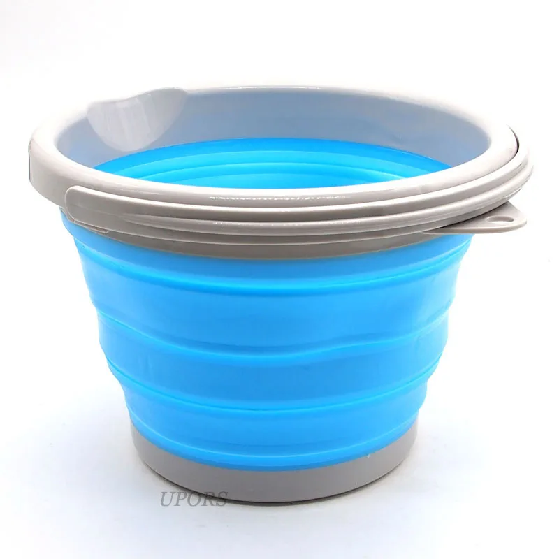 UPORS 5/10L Collapsible Silicone Ice Bucket Food Grade Whisky Beer Wine Cooler Folding Ice Cube Champagne Bucket Bar Accessories