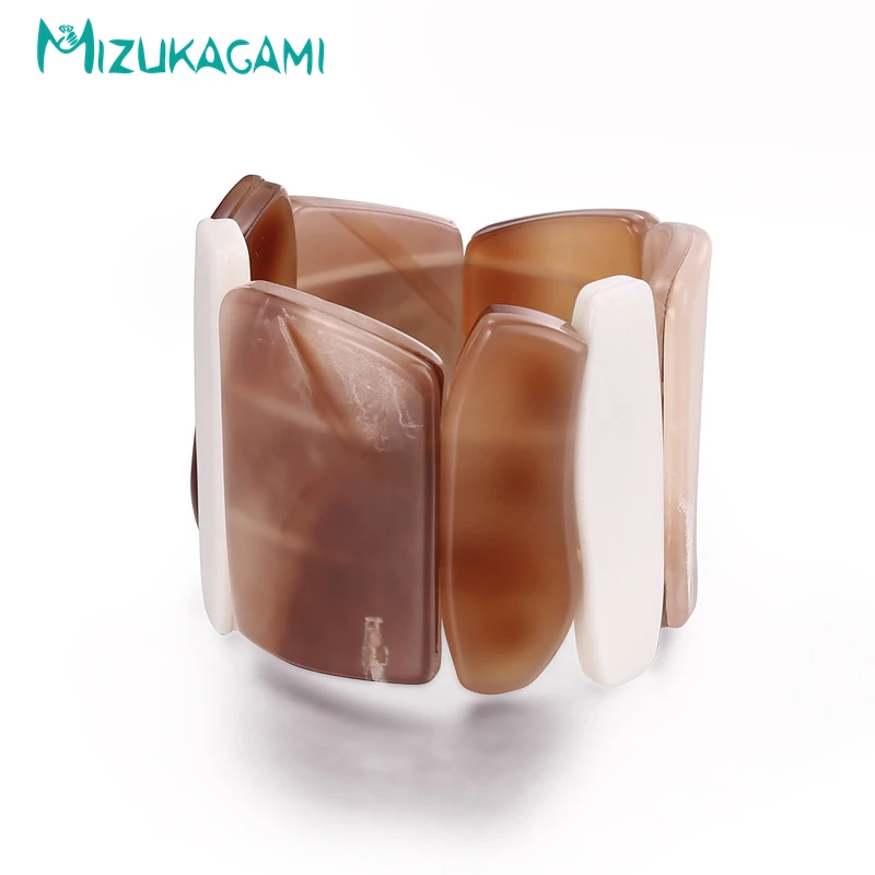 

2018 Sale New Trendy Pulseira Feminina Bangles Tortoiseshell Acrylic Exaggeration Bracelet Material For Elegant Design Jewelry
