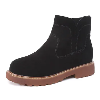 

ZXRYXGS Brand Shoes Woman Boots Autumn Winter Shoes Matter Real Leather Shoes Casual Flat Non-slip Women Ankle Boots Snow Boots
