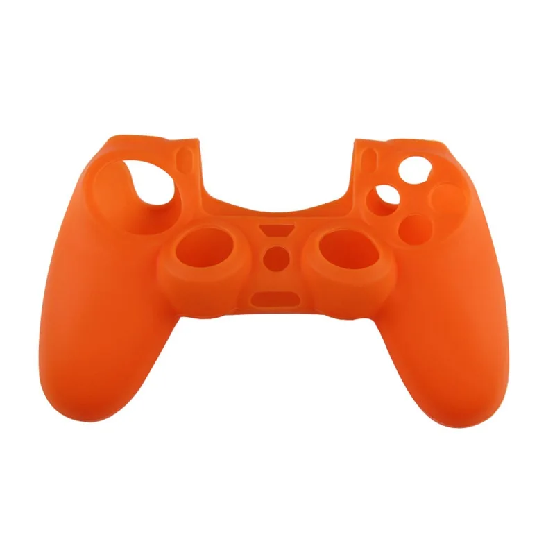 Силиконовый защитный резиновый мягкий чехол для sony Playstation PS4 контроллер ручка консоль хорошие отзывы - Цвет: Оранжевый