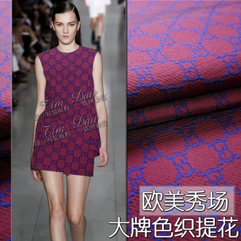 

100x140cm Europe The United States Show Embossed Jacquard Fabric Spring Autumn Winter Dress Windbreaker Jacket Fashion Fabric
