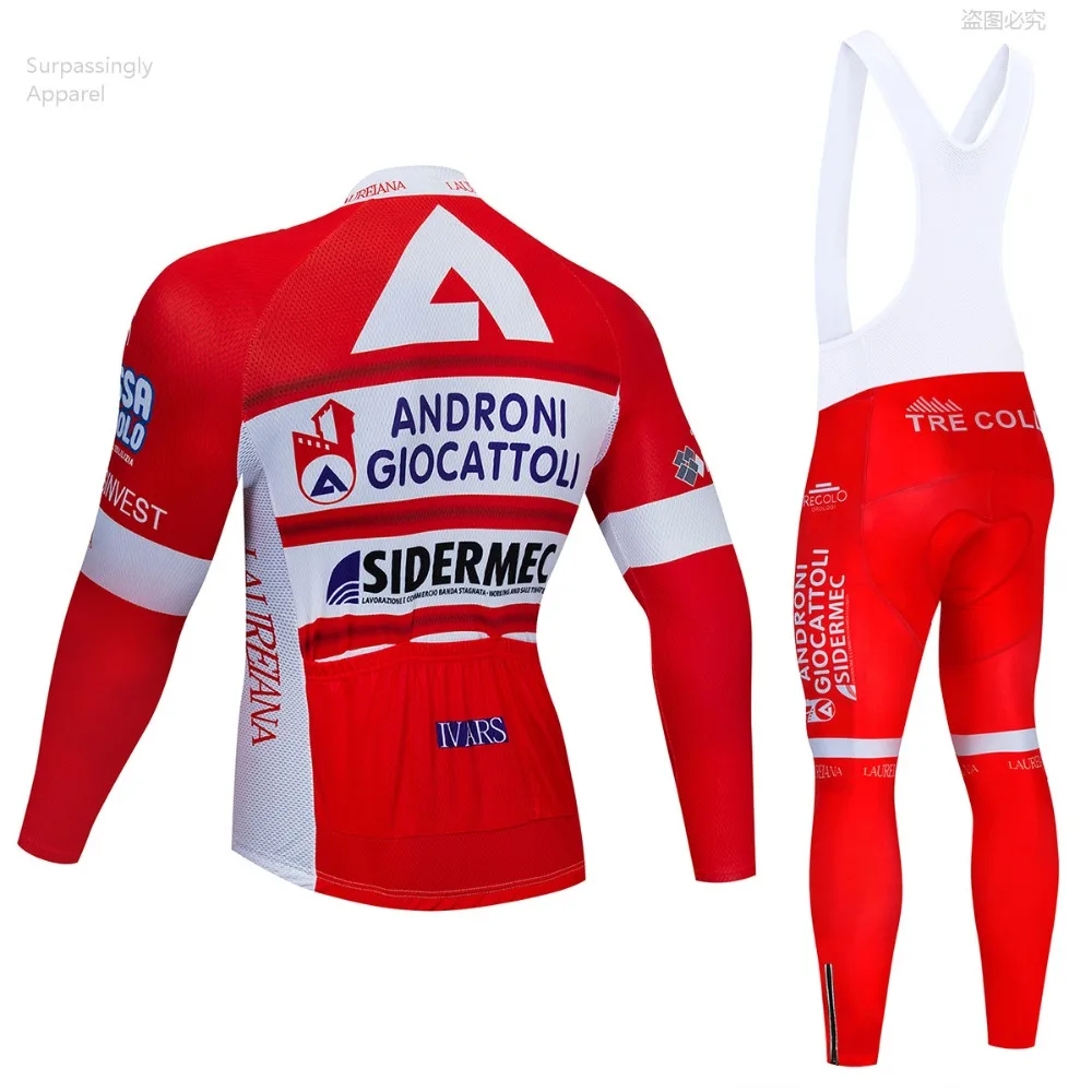 2019 гоночная команда ANDR Велоспорт Джерси Набор осень весна длинный рукав нагрудник брюки с длинным рукавом высокое качество велосипедная