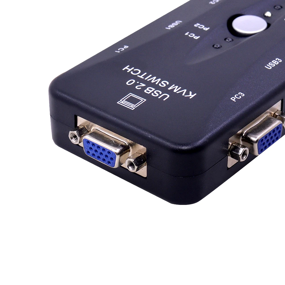 CHIPAL 100 шт 4 порта USB 2,0 KVM переключатель ручной переключатель 1920*1440 VGA SVGA разделитель коробка для клавиатуры мышь принтер монитор