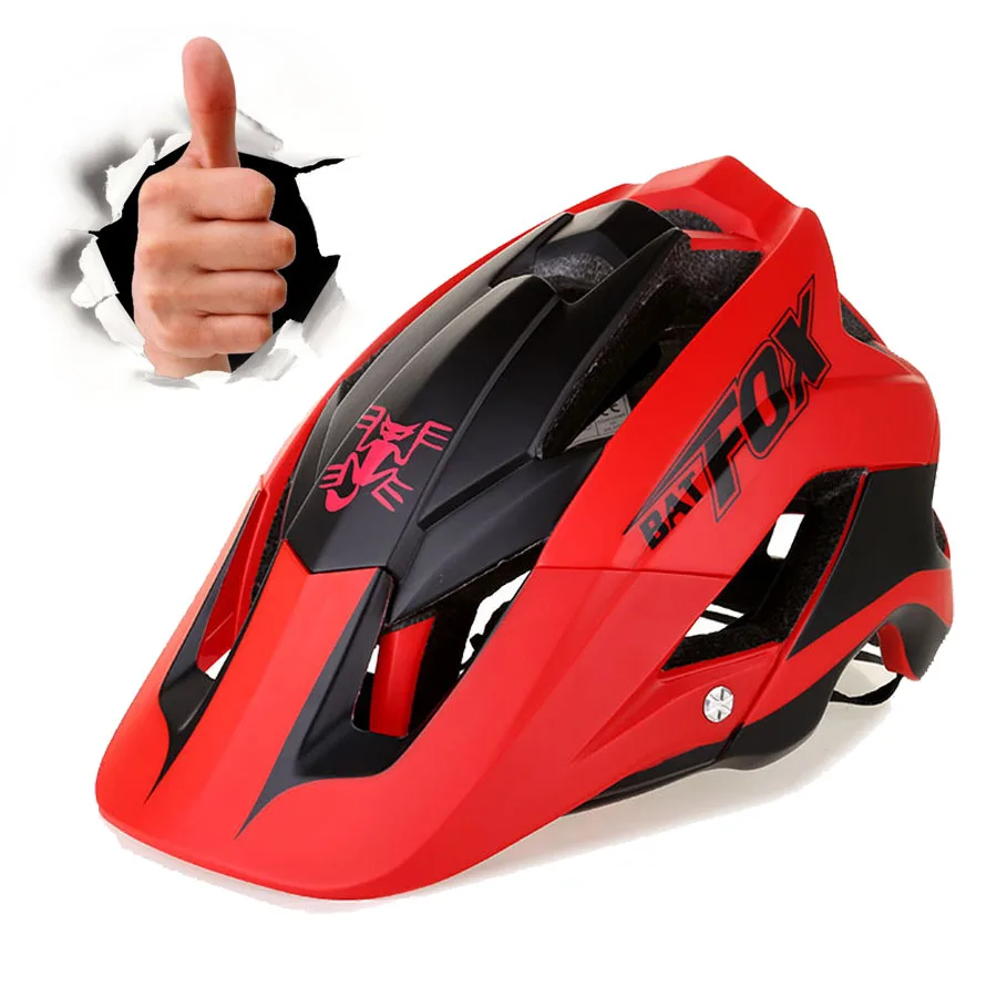 

new molding bike helmet ultra-light bike helmet high quality mtb bike helmet casco ciclismo Red color BAT FOX DH AM