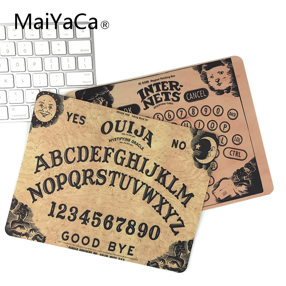 MaiYaCa топ продаж роскошные печати Ouija доска пользовательские кожи Нескользящие прочный резиновый коврик для мыши ПК оптическая мышь