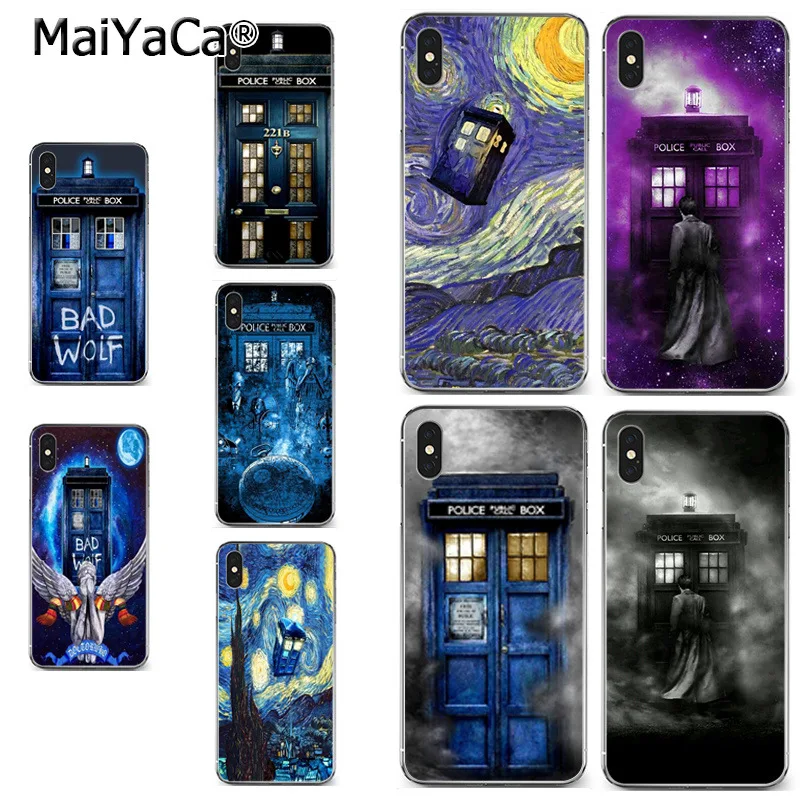 

MaiYaCa Tardis Tenth Doctor Dr Who In Space Purple Colorful Cute Phone Case for iPhone 8 7 6 6S Plus X XR XS MAX 5S SEcase