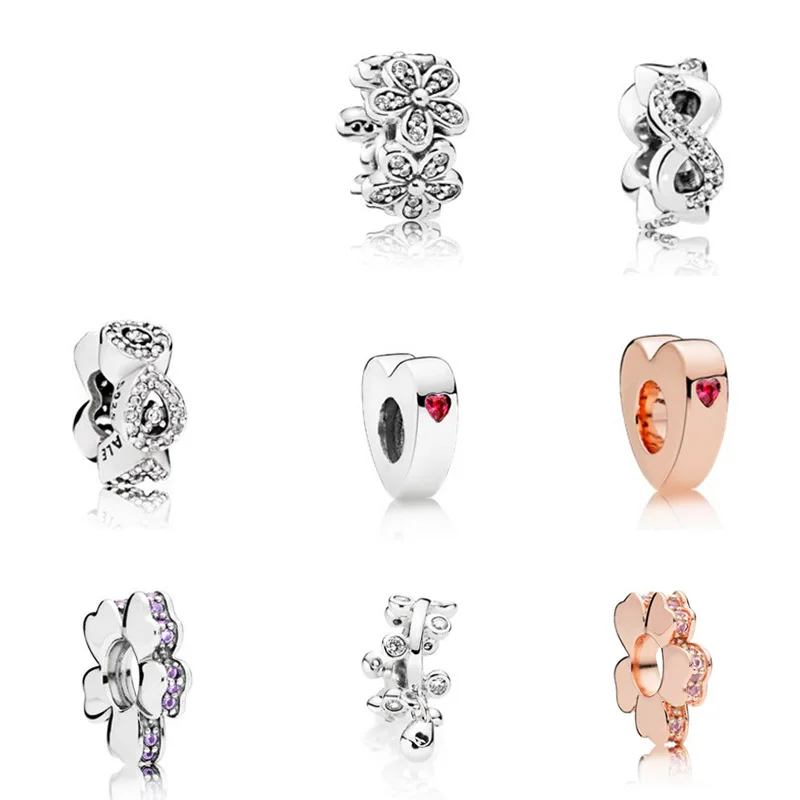 

S925 Sterling Silver Clips Personalized Fashion String Bracelets Accessories Fits Jewelry DIY Women Gift Beads