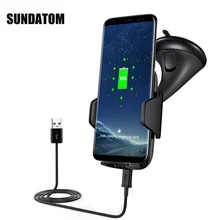 Qi Wireless Car Charger Phone Mount Holder Fast Charging For Samsung Galaxy Note 5 S6 S7 S8 Edge Plus iPhone 8 X