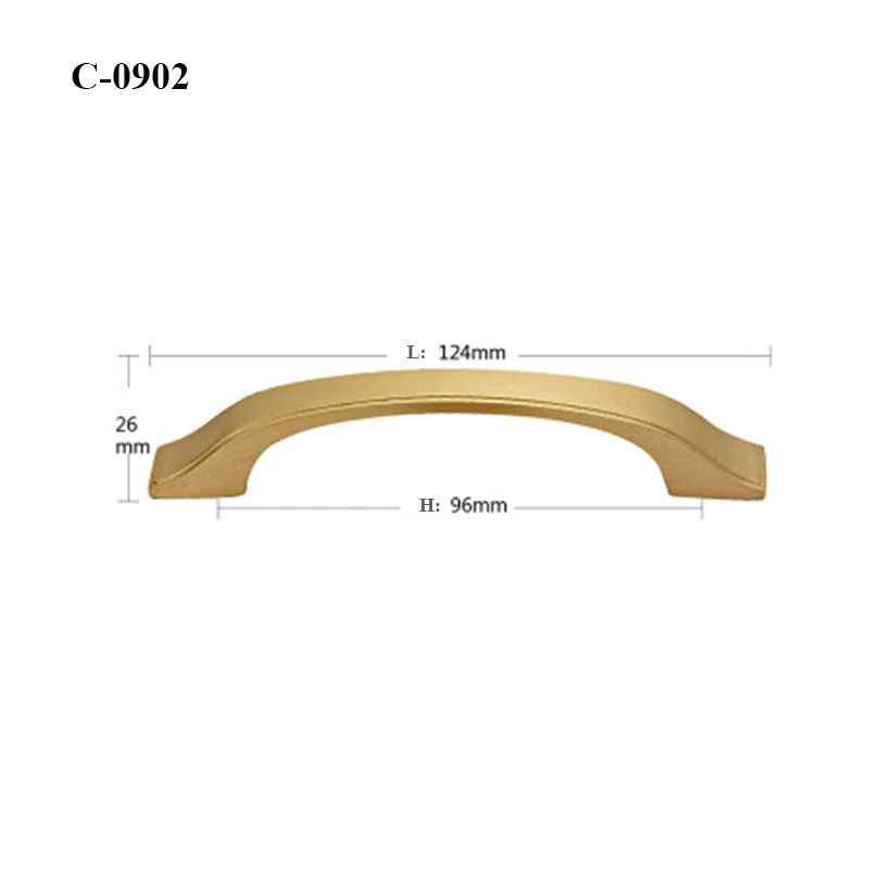 Различные стили/Золотые цельные латунные ручки для шкафа и ручки ящика Мебель Шкаф для шкафа золотые ручки - Цвет: C-0902-96