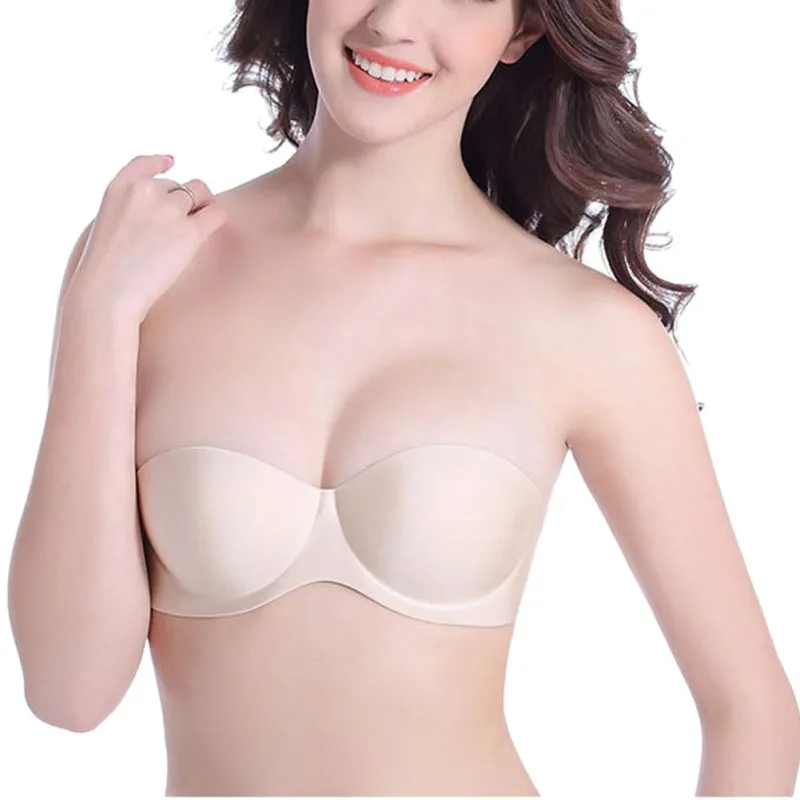 Half Cup Push Up Brasier Mujer Underwear Women Transparent Invisible Strap  Bra