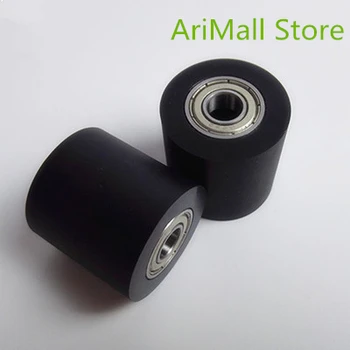 

1pc 8*30*30 mm PU bearing F type idler pulley bearing wrapped rubber wheel pulley polyurethane