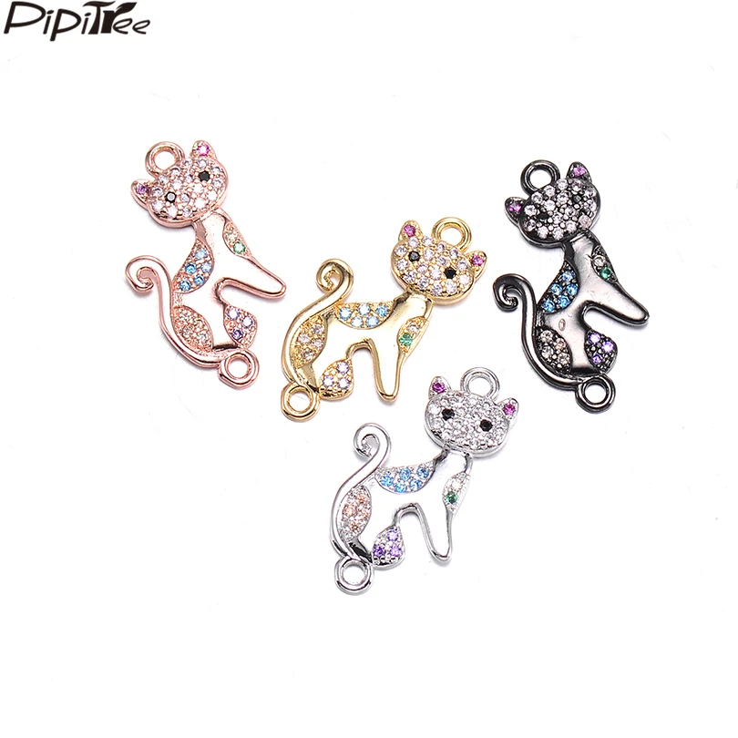 Pipitree милые бусины с микрозакрепкой из фианита AAA для кошек и животных подвески