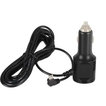 VODOOL 3.5m Mini USB Plug Car Charger Dual USB Port 3.1A Fast Charging Cable Power Adapter For Car DVR Dash Cam GPS Navigation