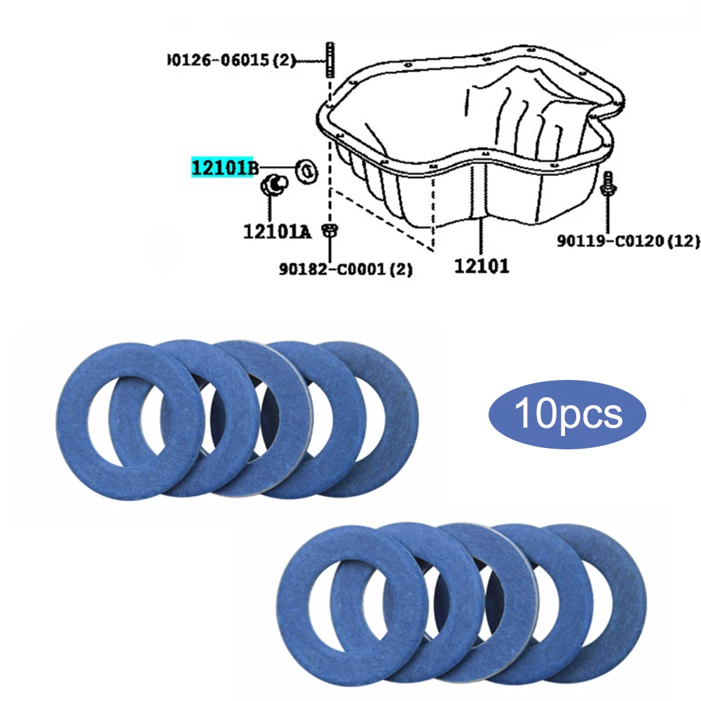 JEAZEA 10 шт. 9043012031 прокладка для слива масла для Lexus ES350 GX460 IS250 Toyota Camry Corolla Celica RAV4 Scion tC 2010