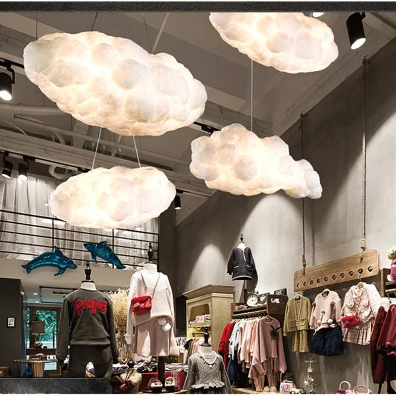  Cloud Pendant Lamp Light Luster Nordic Lights Hotel Lobby Silk Romantic Cute Fair Lights Modern For - 32969974825